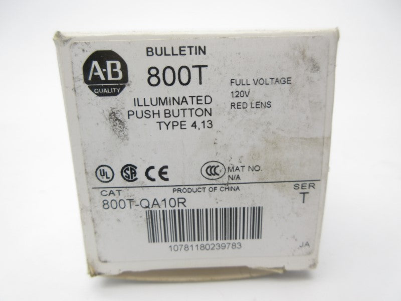 ALLEN BRADLEY 800T-QA10R SER. T 120VAC (WH) NSMP