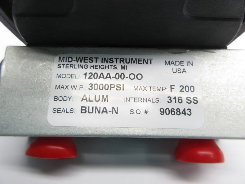 MID-WEST INSTRUMENT 120AA-00-OO 3000PSI 0-30PSI NSNP
