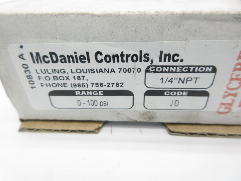 MCDANIEL CONTROLS JD 0-100PSI 1/4" NSMP