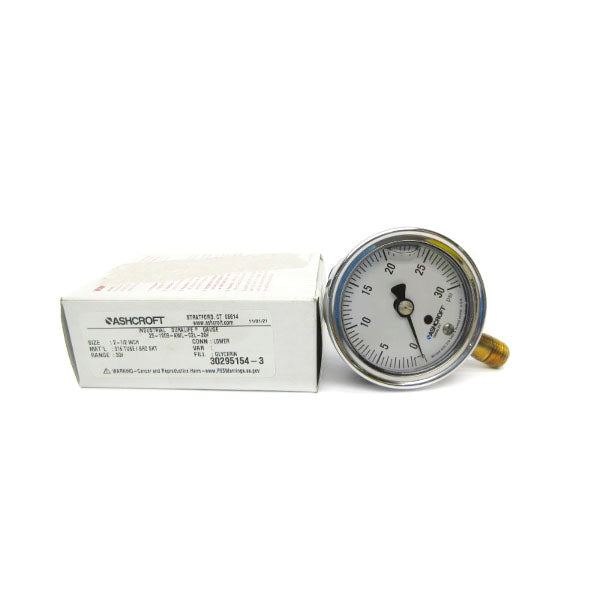 ASHCROFT 25-1009-AWL-02L-30# 30PSI 2-1/2" NSMP