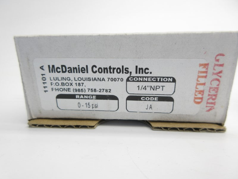MCDANIEL CONTROLS JA 0-15PSI 1/4" NSMP