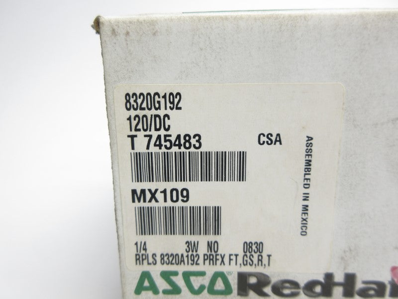 ASCO 8320G192 120VDC 160PSI 1/4" NSMP