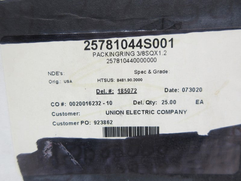 UNION ELECTRIC 25781044S001 (PKG OF 25) NSMP
