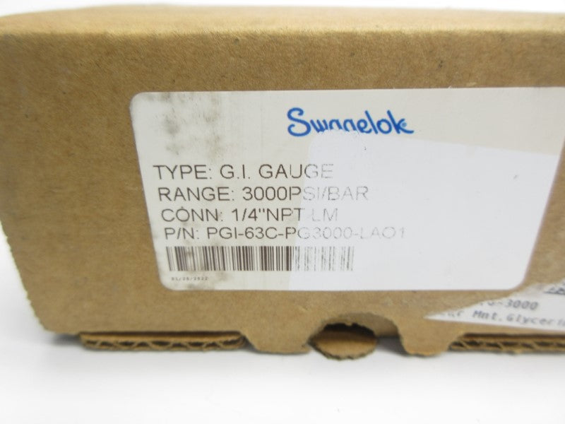SWAGELOK PGI-63C-PG3000-LAO1 3000PSI 1/4" NSMP