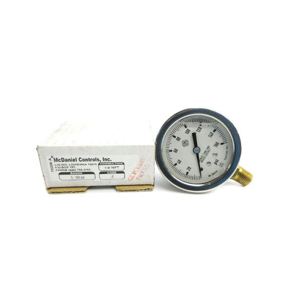 MCDANIEL CONTROLS JE 0-160PSI 1/4" NSMP