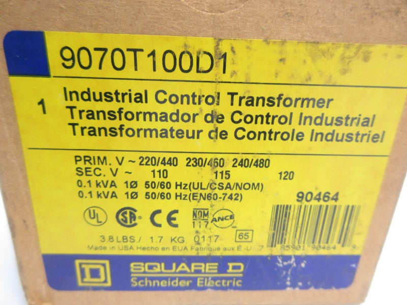 SQUARE D 9070T100D1 480V (AS PICTURED) NSMP