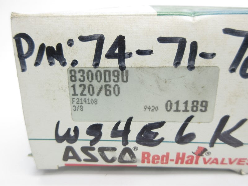 ASCO 8300D9U 120V 120PSI 3/8" NSMP