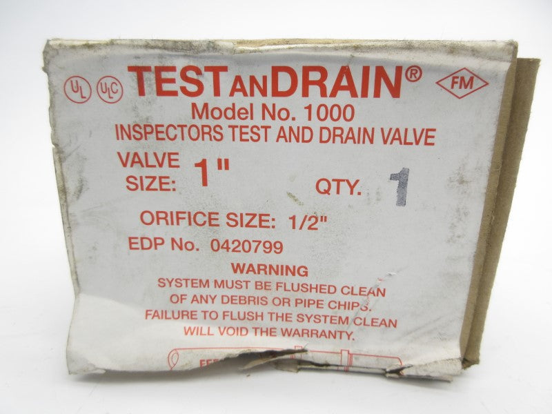 TEST AND DRAIN 1000 1" NSMP