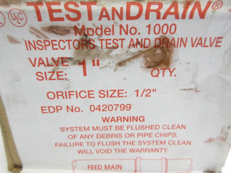 TEST AND DRAIN 1000 1" NSFS