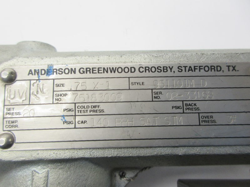 ANDERSON GREENWOOD 951101MD 75183009 20PSI NSNP