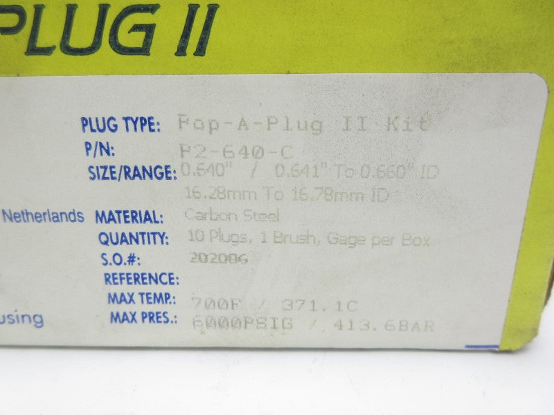POP-A-PLUG P2-640-C (PKG OF 10) NSMP