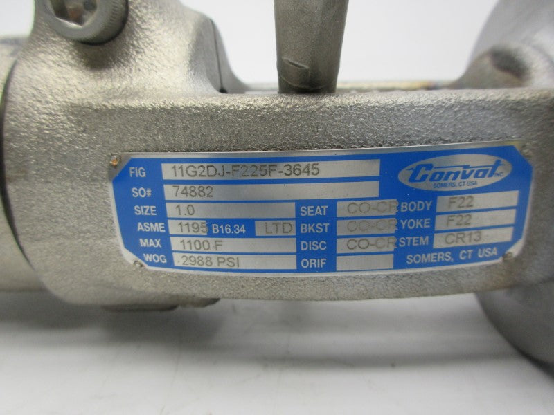 CONVAL 11G2DJ-F225F-3645 2988PSI 1.0" NSNP