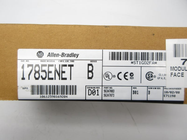 ALLEN BRADLEY 1785-ENET SER. B F/W B DATE: 2000 NSFS