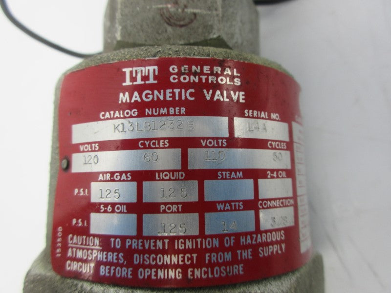 ITT K13LB1232B 110/120V 125PSI NSNP