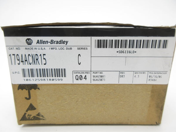 ALLEN BRADLEY 1794-ACNR15 SER. C F/W 4.3 24VDC NSMP