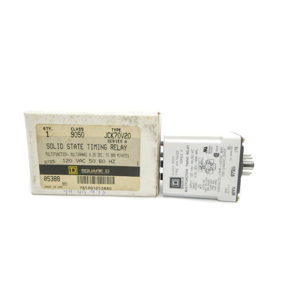 SQUARE D 9050JCK70V20 SER. A 120VAC 10A 0.05S-999M NSMP