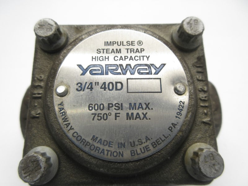 YARWAY 40D 600PSI 3/4" UNMP