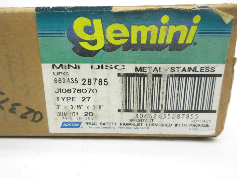 GEMINI 27 66243528785 (PKG OF 20) NSFS