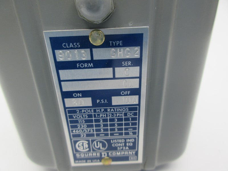 SQUARE D 9013GHG2 SER. C 460/575V NSNP