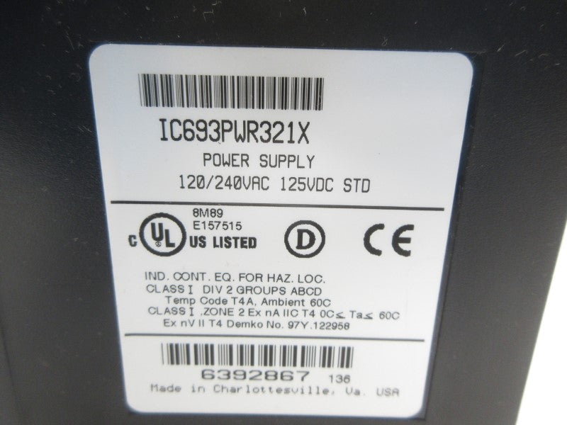 FANUC IC693PWR321X 120/240VAC NSNP