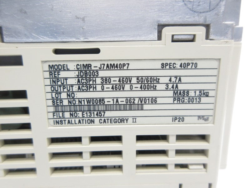 YASKAWA CIMR-J7AM40P7 380-460V 4.7A NSNP