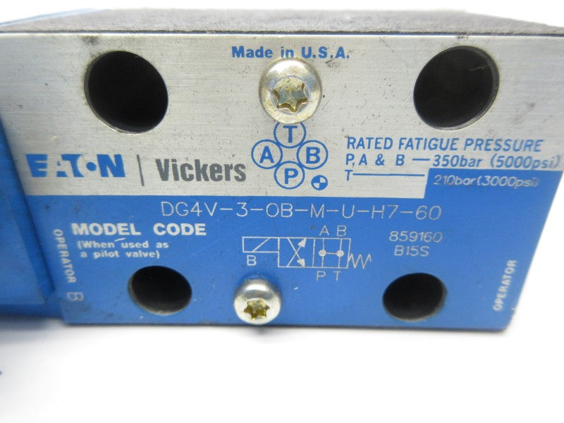 VICKERS DG4V3OBMUH760 859160 24VDC NSNP