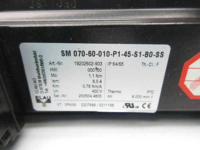 ELAU SM070-60-010-P1-45-S1-B0-SS 400V 6.0A UNMP