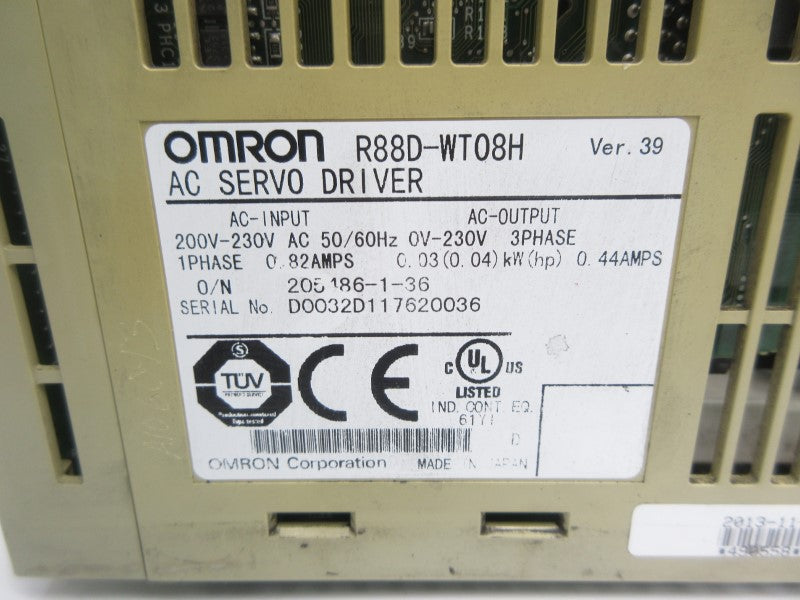 OMRON R88D-WT08H 200-230V 0.82A UNMP