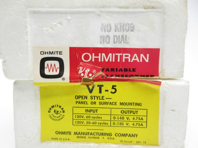 OHMITE VT-5 120V NSMP