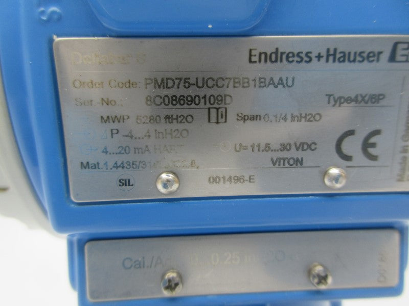 ENDRESS+HAUSER PMD75-UCC7BB1BAAU 11.5-30VDC NSNP