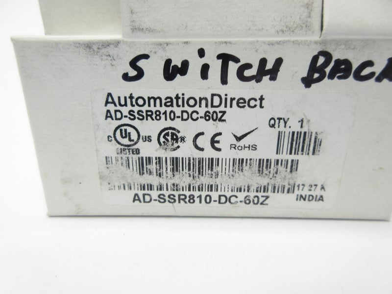 AUTOMATION DIRECT AD-SSR810-DC-60Z 3-32VDC NSMP