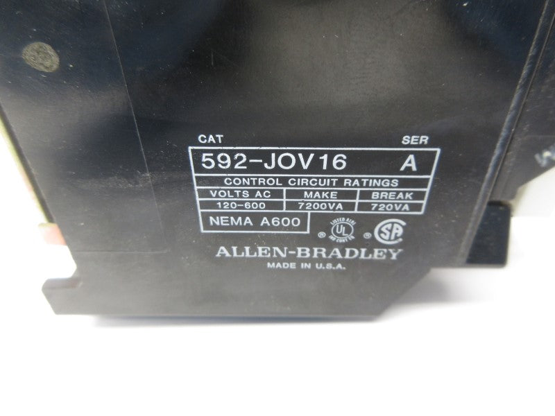 ALLEN BRADLEY 592-JOV16 SER. A 120-600VAC NSNP