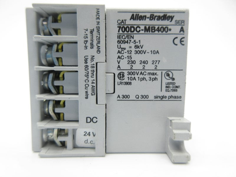 ALLEN BRADLEY 700DC-MB400J SER. A 24VDC NSNP