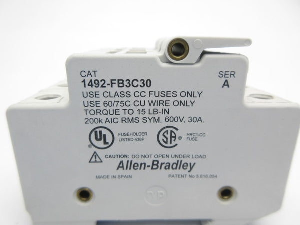 ALLEN BRADLEY 1492-FB3C30 SER. A 600V 30A NSNP