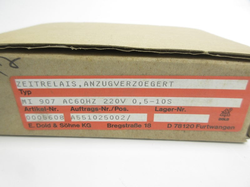 E. DOLD & SOHNE MI907 220V 0.5-10S NSMP