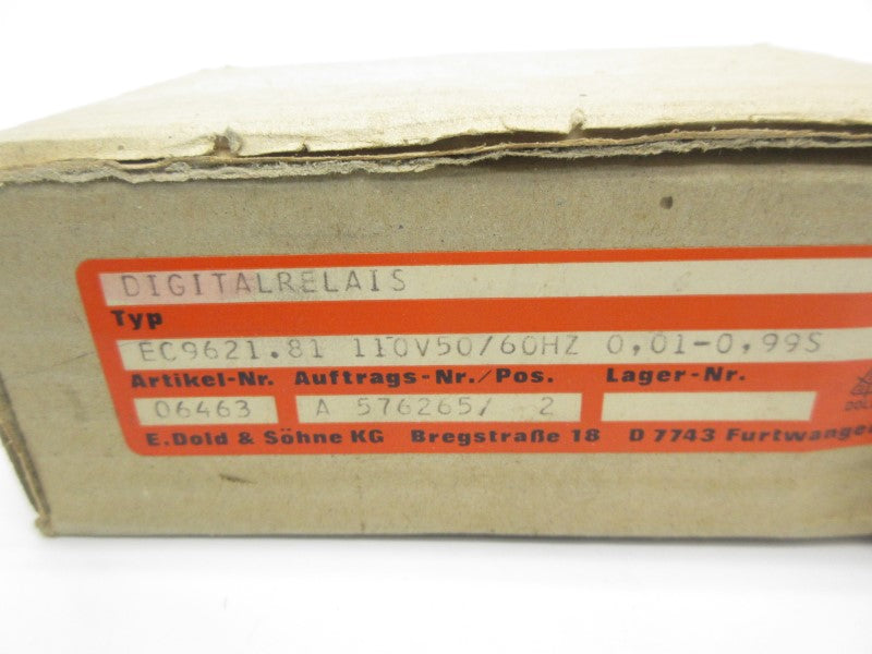 E. DOLD & SOHNE EC9621.81 110V 0.01-0.99S NSMP