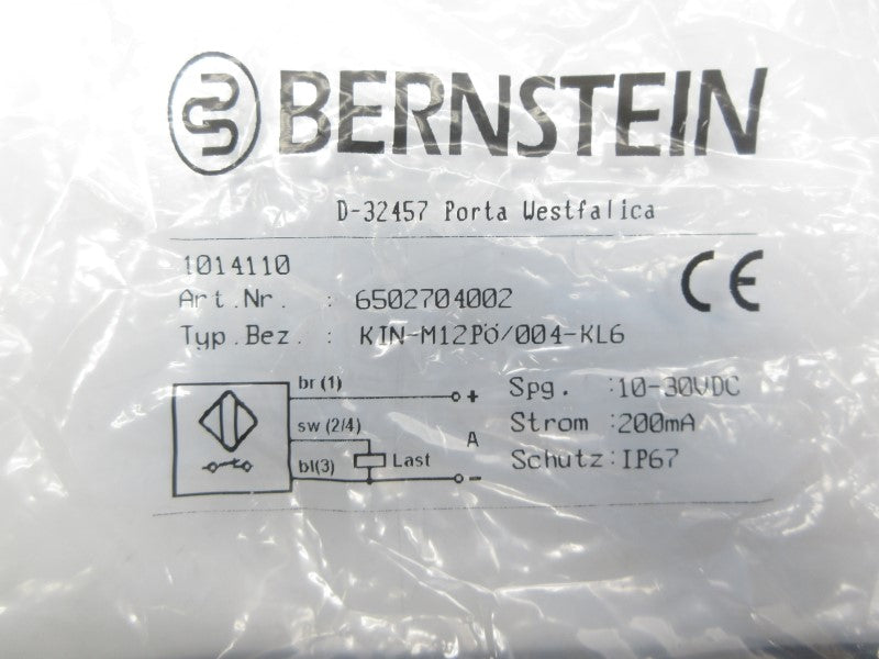 BERNSTEIN KIN-M12PO/004-KL6 6502704002 10-30VDC NSMP