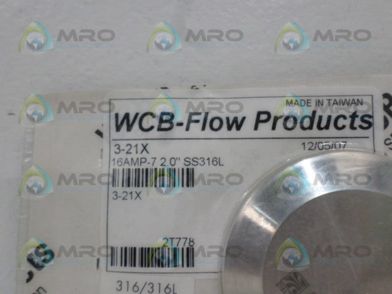 WCB FLOW PRODUCTS 16AMP-7 2" STAINLESS STEEL CAPS  NSMP