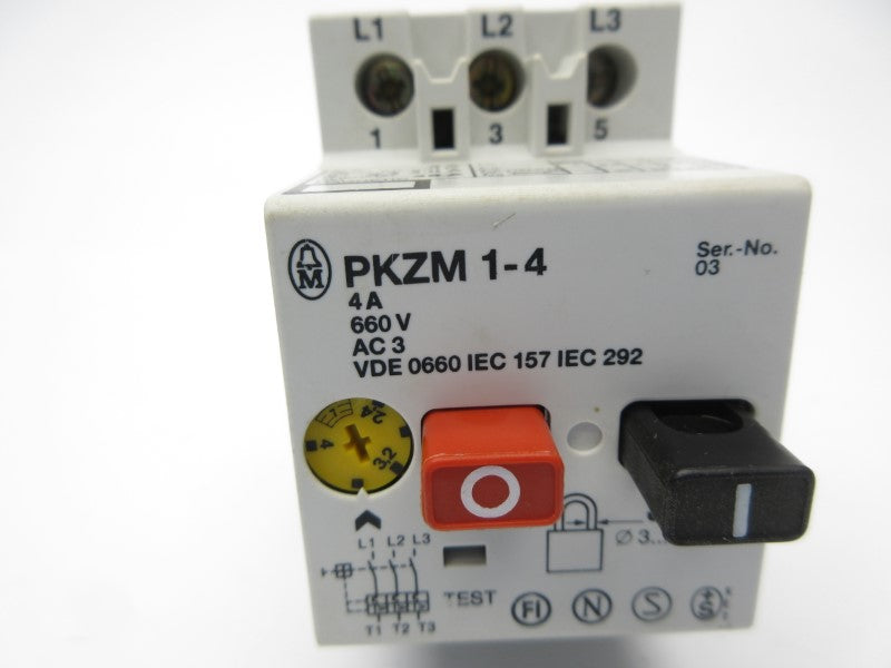 KLOCKNER MOELLER PKZM1-4 660V 2.4-4A NSNP