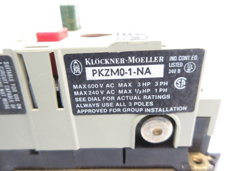 KLOCKNER MOELLER PKZM0-1-NA 600VAC 0.6-1A NSNP