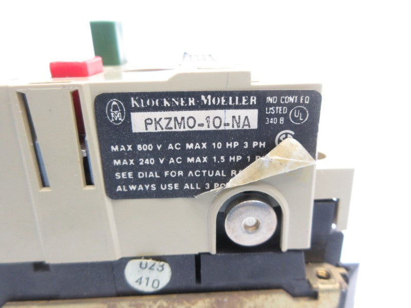 KLOCKNER MOELLER PKZM0-10-NA 600VAC 4-10A NSNP