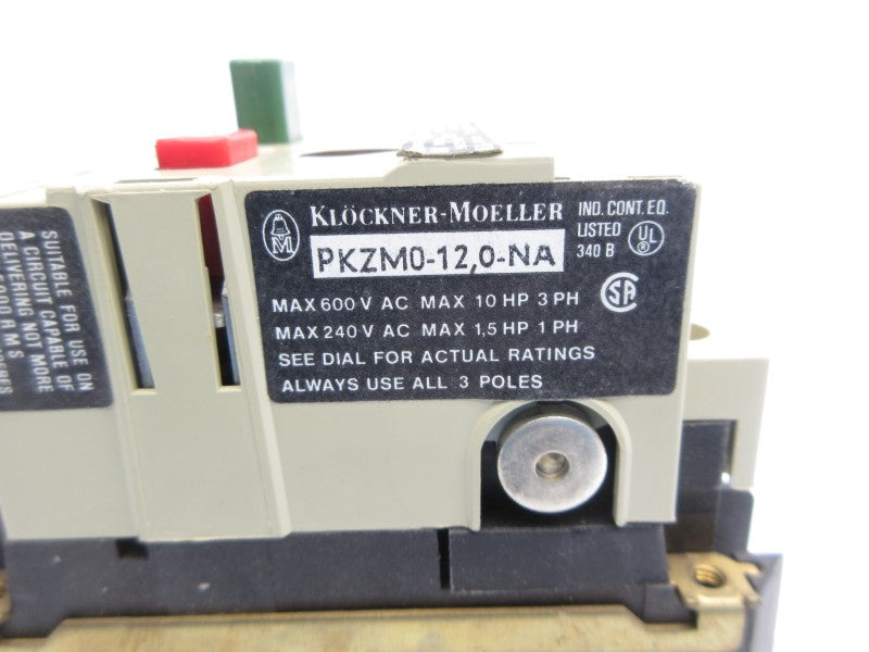 KLOCKNER MOELLER PKZM0-12,0-NA 600VAC 10-12A NSNP