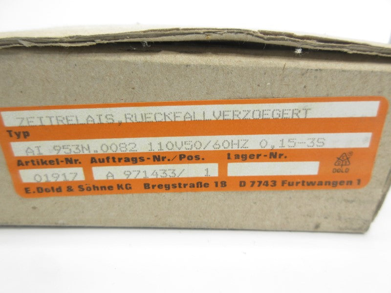 E. DOLD & SOHNE AI953N.0082 110V 0.15-3S NSMP