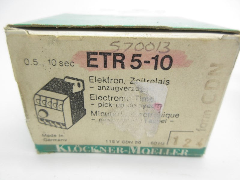 KLOCKNER MOELLER ETR5-10 115V 2A 0.5-10S NSMP
