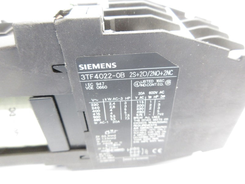 SIEMENS 3TF4022-0B 24VDC NSNP