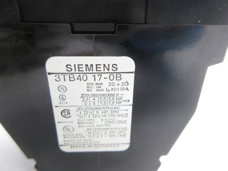SIEMENS 3TB4017-0B 24VDC 20A NSNP