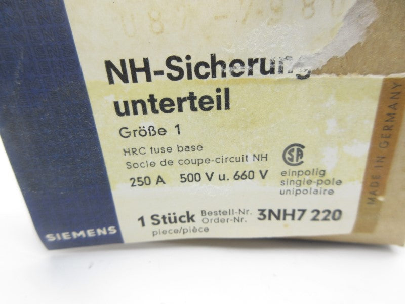 SIEMENS 3NH7-220 660V 250A NSMP