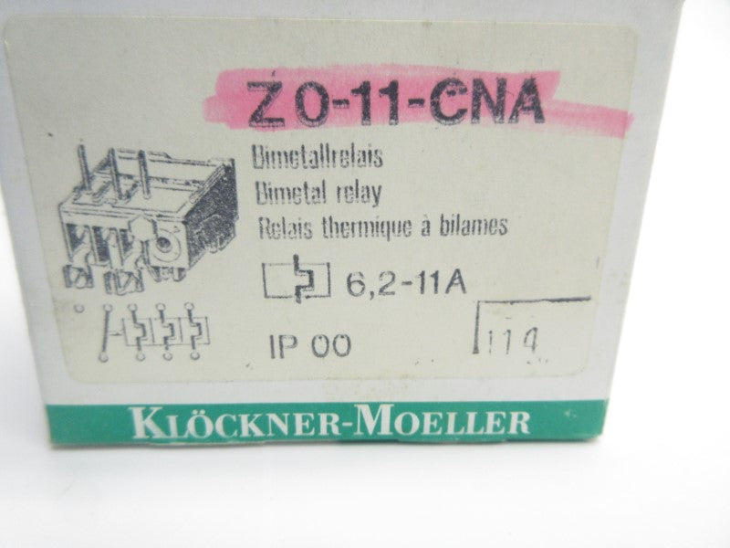 KLOCKNER MOELLER Z0-11-CNA 600VAC 6.2-11A NSMP