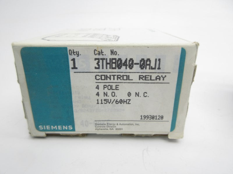 SIEMENS 3TH8040-0AJ1 115V 16A NSMP