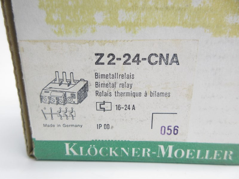 KLOCKNER MOELLER Z2-24-CNA 600VAC 16-24A NSMP